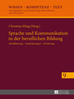 cover image of Sprache und Kommunikation in der beruflichen Bildung